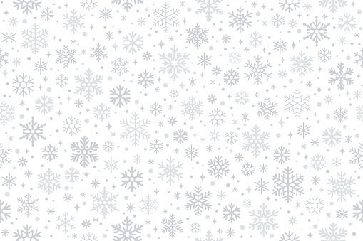 Seamless pattern with snowflakes. Vector rectangular background.