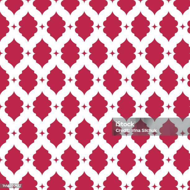 장식 심리스 기하학적 패턴 비바 진홍색 질감에 대한 스톡 벡터 아트 및 기타 이미지 - 질감, 형판, 0명