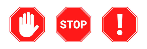 一時停止／八角形／STOP／サイン／標識 一時停止／八角形／STOP／サイン／標識 一時停止／八角形／STOP
