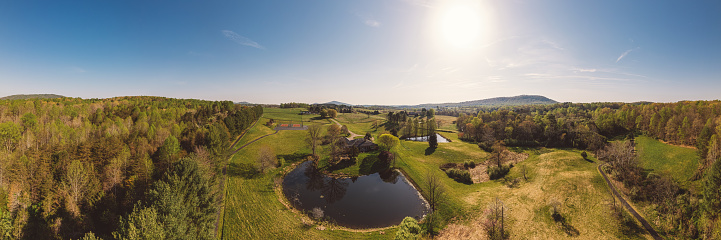 panoramic country view of Castelton, Virginia