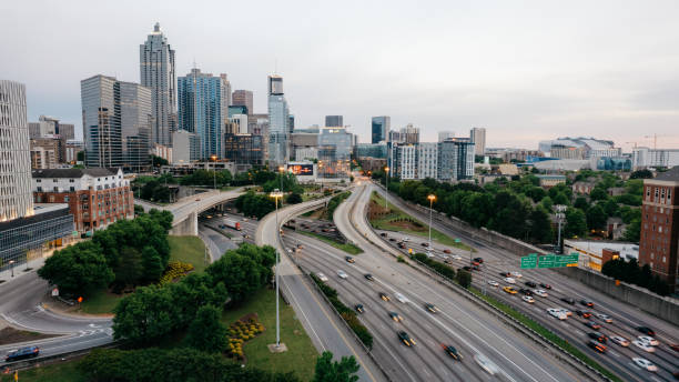 istock Atlanta downtown connector on a busy cloudy day 1446326190