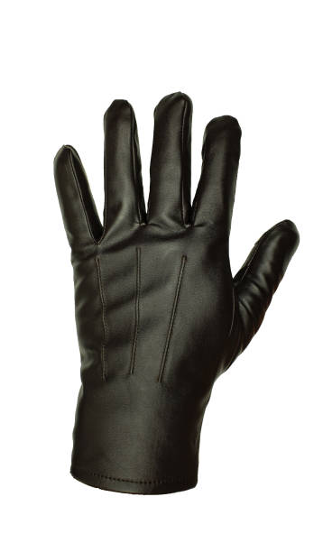 istock Single left hand leather glove isolated on white background. 1446327611