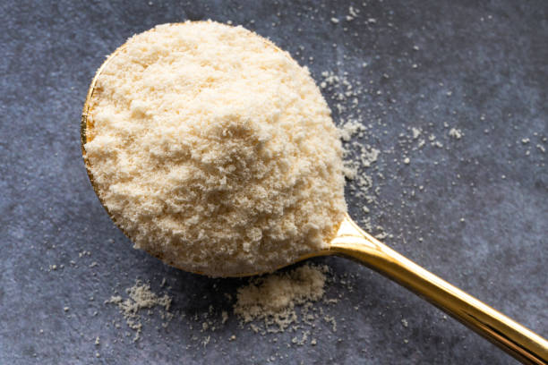 istock Whey Protein Powder on a Gold Spoon 1446329848