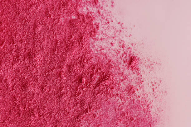 istock Magenta powder on pink background, close-up, 1446342773
