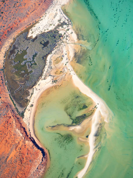Abstract aerial view of coastline