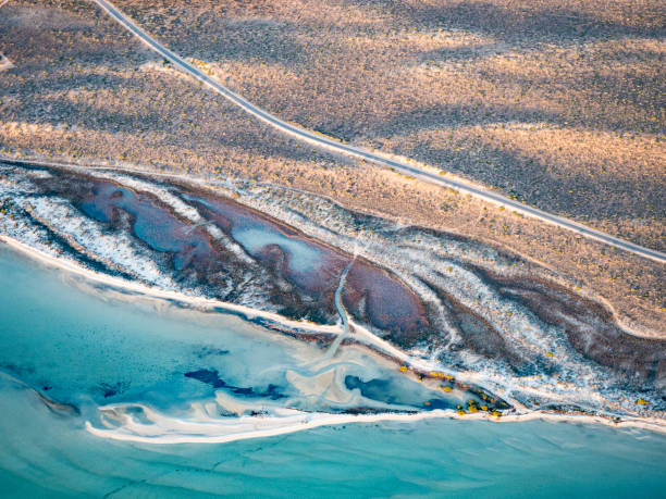 istock Abstract aerial of coastline 1446344577