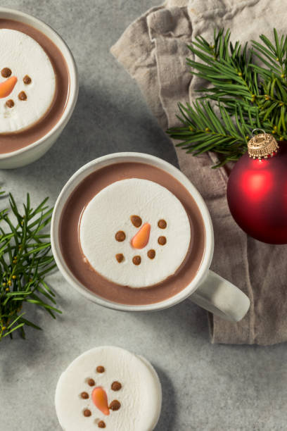 istock Warm Hot Chocolate with a Snowman Marshmallow 1446344820
