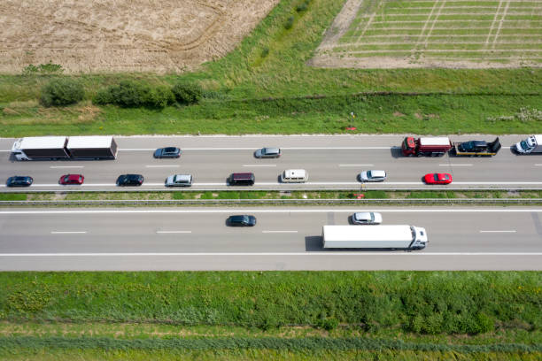 istock Aerial View of Traffic Jam on Highway 1446346307
