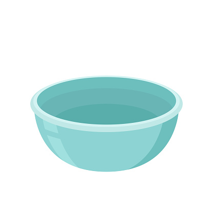Blue Bowl. Bowl on white background. bowl vector.
