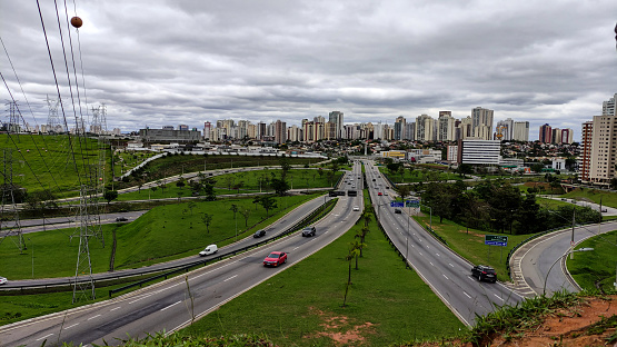 A city view of Sao Jose dos Campos, Brazil under cloudy sky