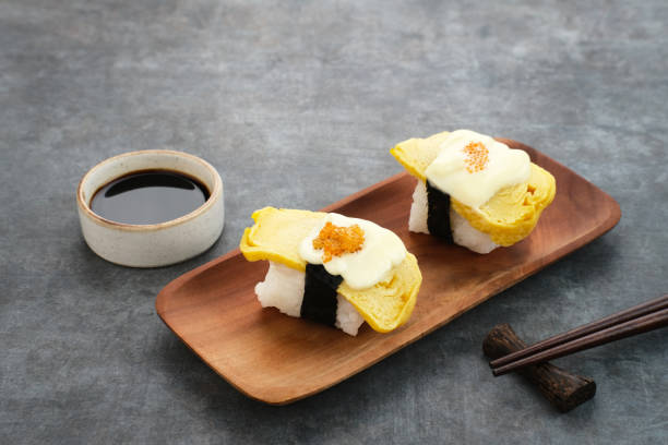 istock Egg Sushi Rolls or tamago sushi 1446352828