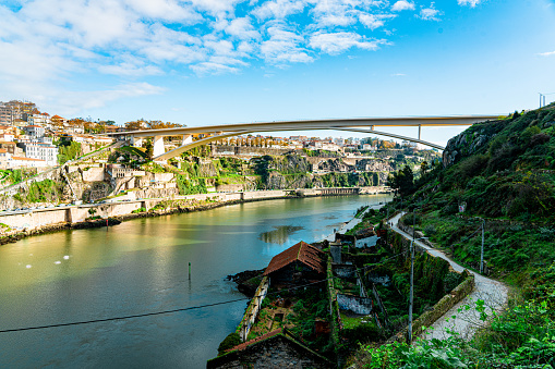 View of Douro River with Bridges in Porto