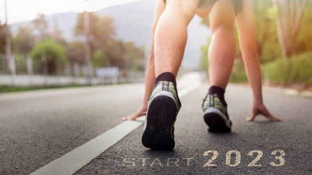 istock Beginning new year 2023 concept of planning goals, objectives and challenges or career path, business strategies, opportunities and changes. 1446355808