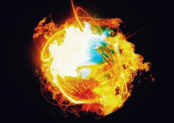 istock 3d illustration of fireball lighting the darkness in science technology concept 1446356522