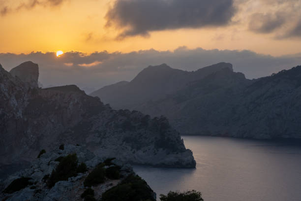 istock Wonderful coastline landscape with sunset in Mallorca 1446356574