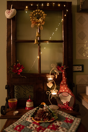 Christmas decoration in Italian Kitchen