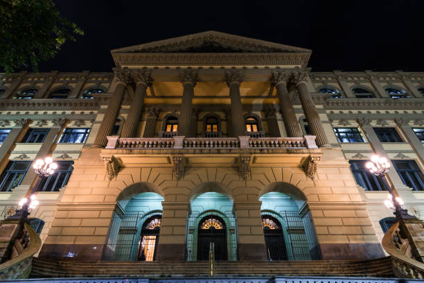 istock National Library in Rio de Janeiro at Night 1446359595