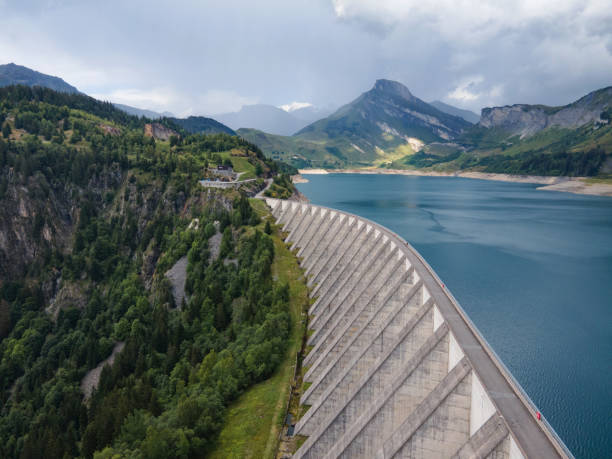istock hydro electricity, water dam in Alps 1446360364