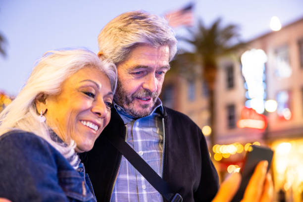 istock Diverse Senior Couple Night Out on the Town 1446364632