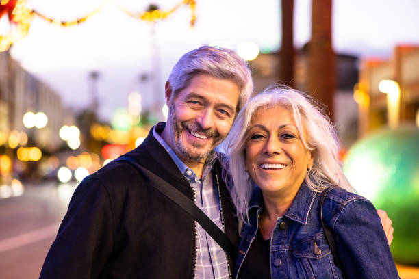 istock Diverse Senior Couple Night Out on the Town 1446364648