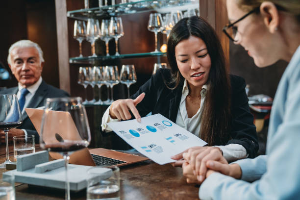 istock Business people are working together in a restaurant 1446375075