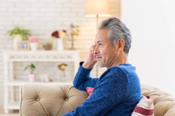 istock elderly man relaxing in the room 1446377788