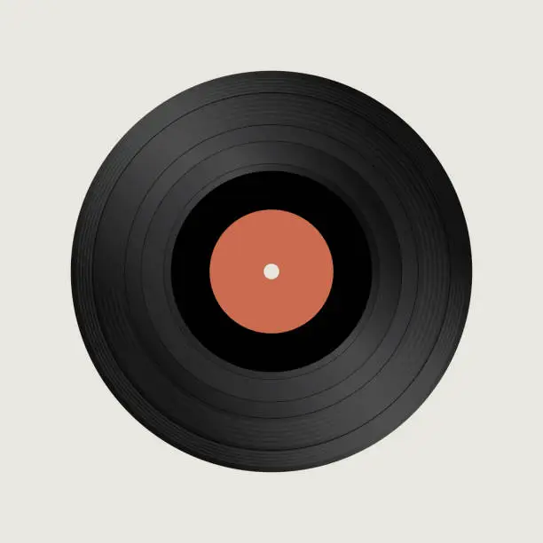 Vector illustration of vinyl record retro art
