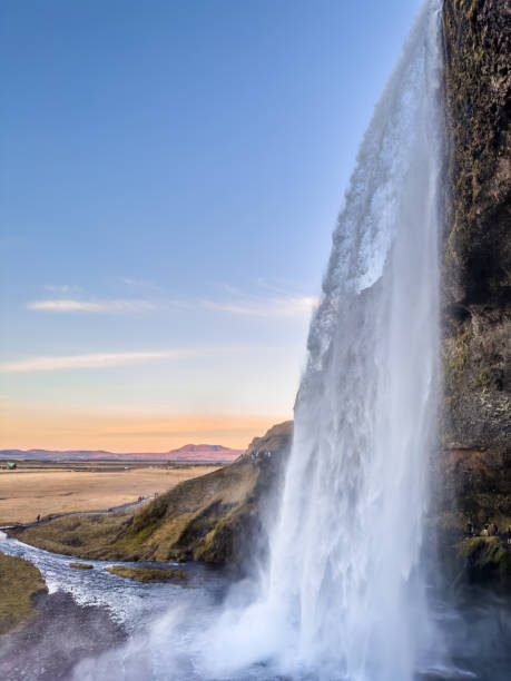 istock Seljalandsfoss waterfall at early winter sunset 1446383663