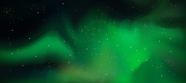 Northern Lights Background With Stars