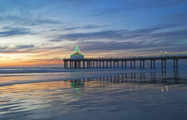 istock Manhattan Beach Pier At Sunset 1446397544