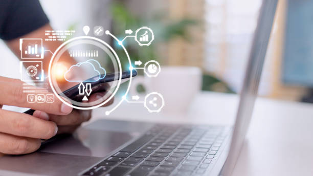 istock Hand holding virtual cloud computing with world and technology item such as upload download. Cloud technology management big data include business strategy , customer. 1446398153