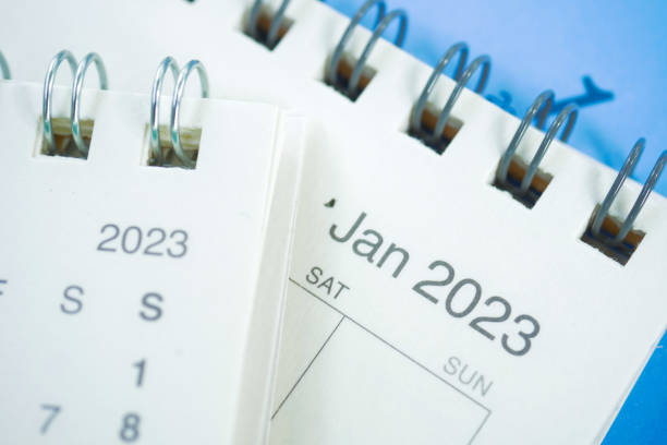 istock 2023 year calendar on office desk 1446402357