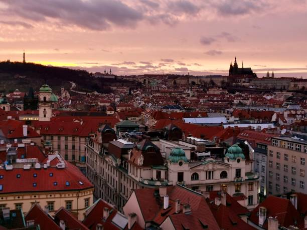 istock The dusk time in Prague, Czech Republic 1446405719