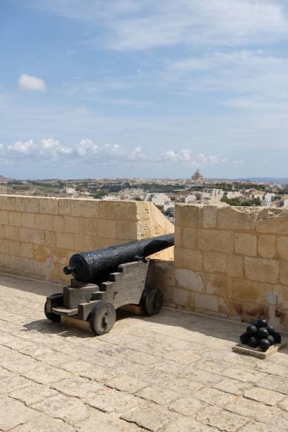 istock Vertical shot fo the old canon in Malta 1446408092