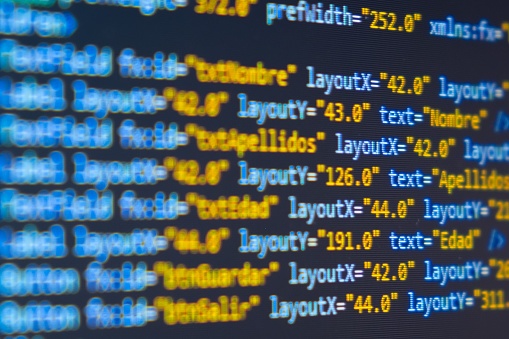 Closeup Shot Of A Code Redactor With Open Javascript Project Using ...