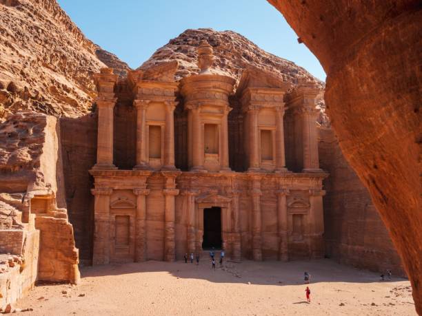 istock Ancient archeological temple at historical Petra in Jordan 1446409846