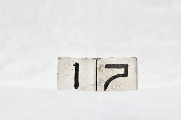 istock 17 calendar date number, white mottled winter background copy space 1446411289