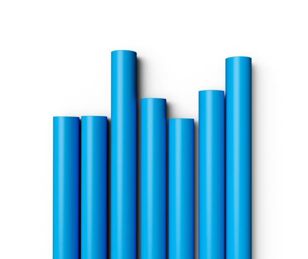 istock 3D rendering of blue PVC pipes isolated on a white background 1446412486