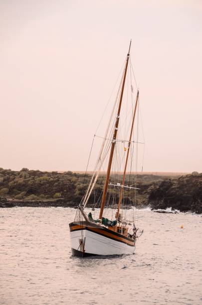 vintage sail boat , digital , photo, image - sailing ship nautical vessel rigging industrial ship imagens e fotografias de stock