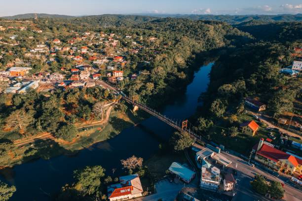 istock Aerial view of San Ignacio alongside the Macal River 1446414210