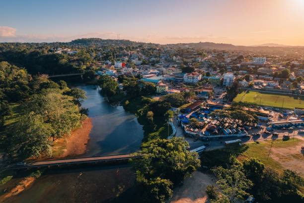 istock Aerial view of San Ignacio alongside the Macal River 1446414217