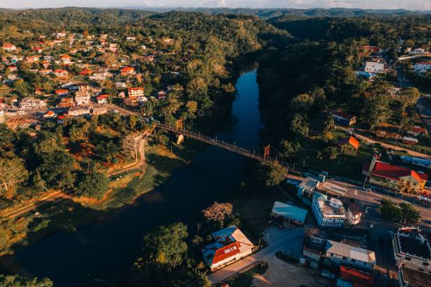 istock Aerial view of San Ignacio alongside the Macal River 1446414221