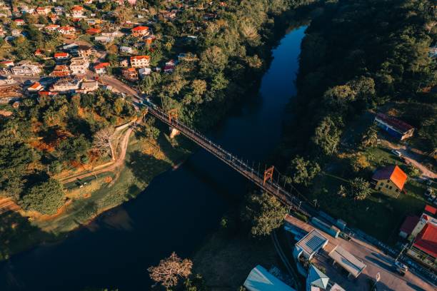 istock Aerial view of San Ignacio alongside the Macal River 1446414223