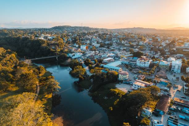 istock Aerial view of San Ignacio alongside the Macal River 1446414229