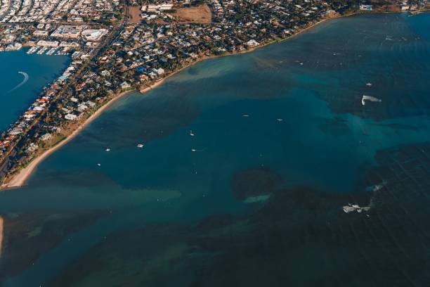 istock Drone shot over Oahu, Hawaii with a seascape 1446415438