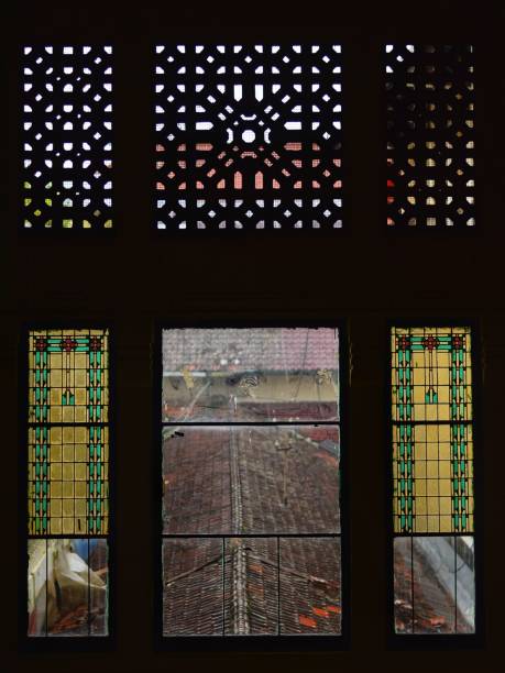 istock Vertical shot of a beautiful vintage window 1446418273