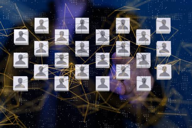 istock 3d profile icons on a dark background. Global network, communication. 1446419862