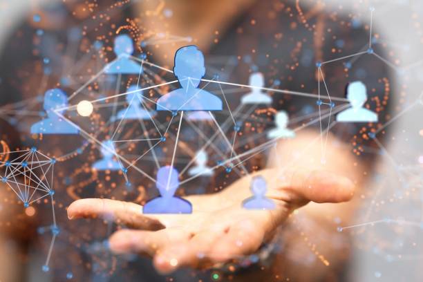 istock 3D rendering of digital human icons - digital business communication and social networking concept 1446419909