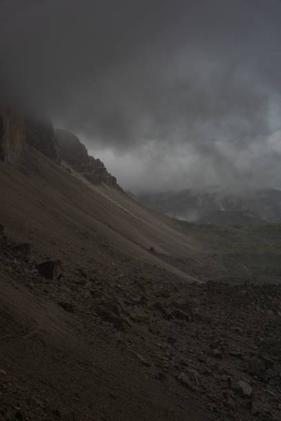 istock Cloudy sky over Tre Cime Di Lavaredo, Dolomites, Italy 1446423236