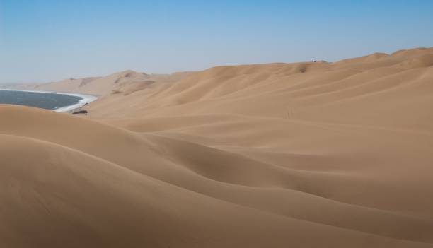 istock Vast desert landscape of Walvis in Namibia under a clear sky 1446423312